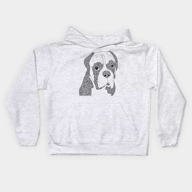 Boxer Dog Kids Hoodie by HayleyLaurenDesign